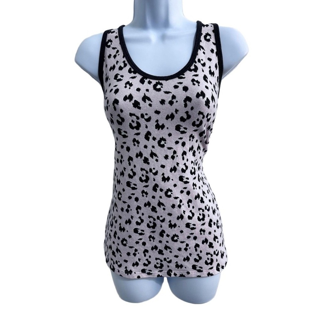 Karen Neuburger Tank Womens L leopard Spot Sleeveless Stretch Sleeveless Bold